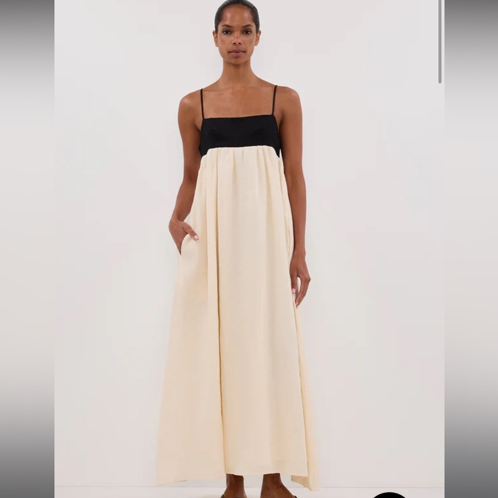 DISSH Elena Buttermilk Linen Maxi Dress